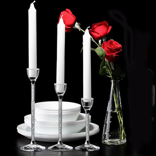 Romantique bougeoir flûte cristal - Esprit Chandelier