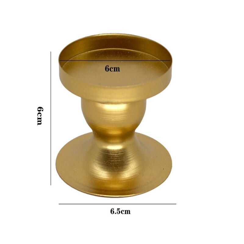 Dimensions Porte-Bougie Cylindrique Doré - Esprit Chandelier
