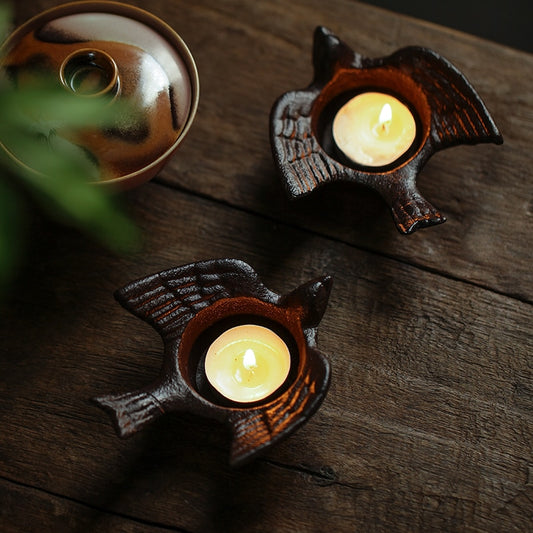 Bougeoir en Fonte Oiseau - Esprit Chandelier
