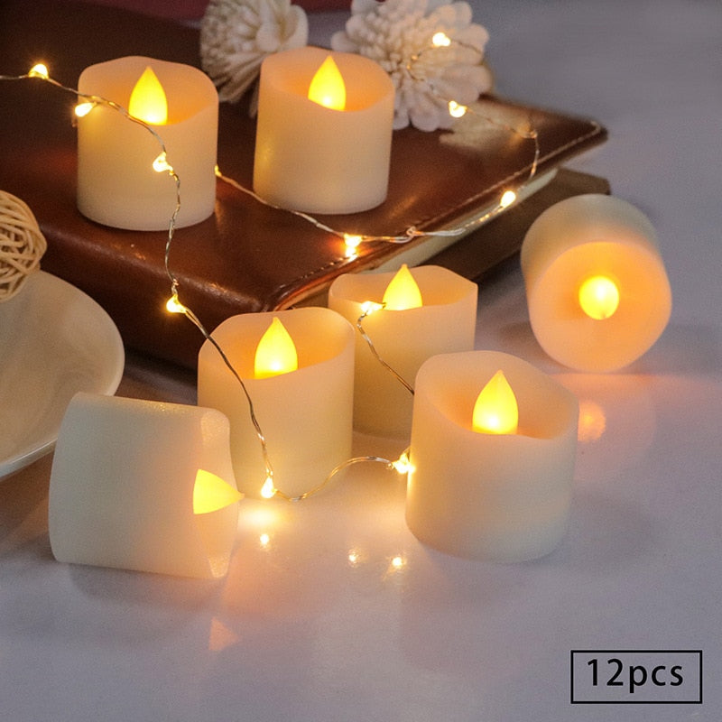 bougies LED cylindriques - Esprit Chandelier