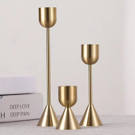 3 Chandeliers sur Pied Design Doré - Esprit Chandelier