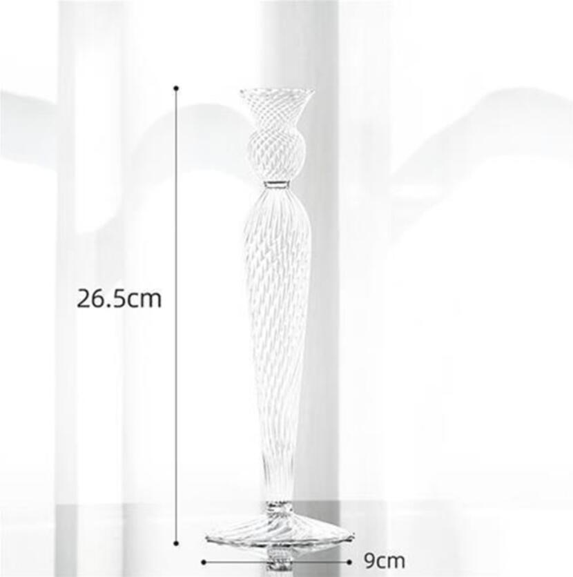 Porte chandelles verre travaillé - Esprit Chandelier