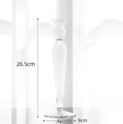 Porte chandelles verre travaillé - Esprit Chandelier