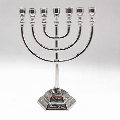 Ménorah Métal Argenté - Esprit Chandelier