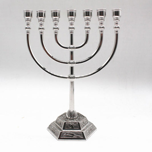 Ménorah Métal Argenté - Esprit Chandelier