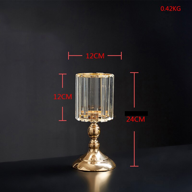 Photophore S Verre pied doré - Esprit Chandelier