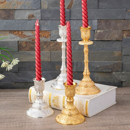 Petit Bougeoirs relief baroque - Esprit Chandelier