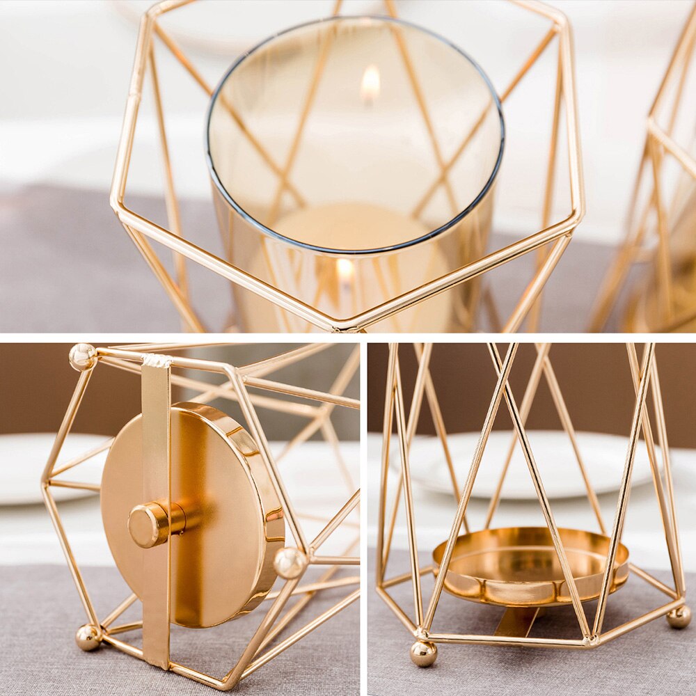 photophore doré - Esprit Chandelier