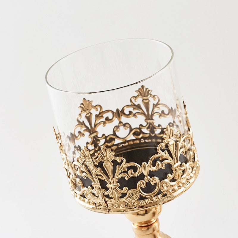 Photophore Verre Dentelle - Esprit Chandelier