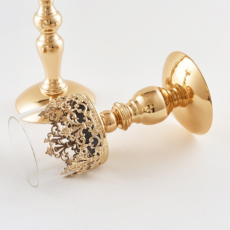 Photophore Ornementé doré - Esprit Chandelier