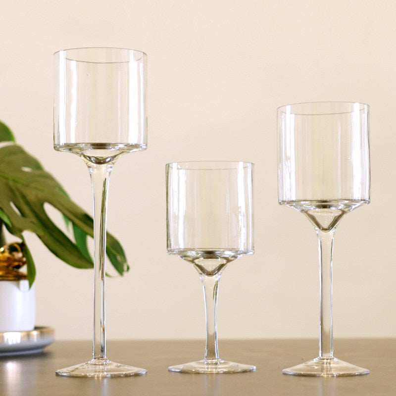 Photophore verre pied - Esprit Chandelier